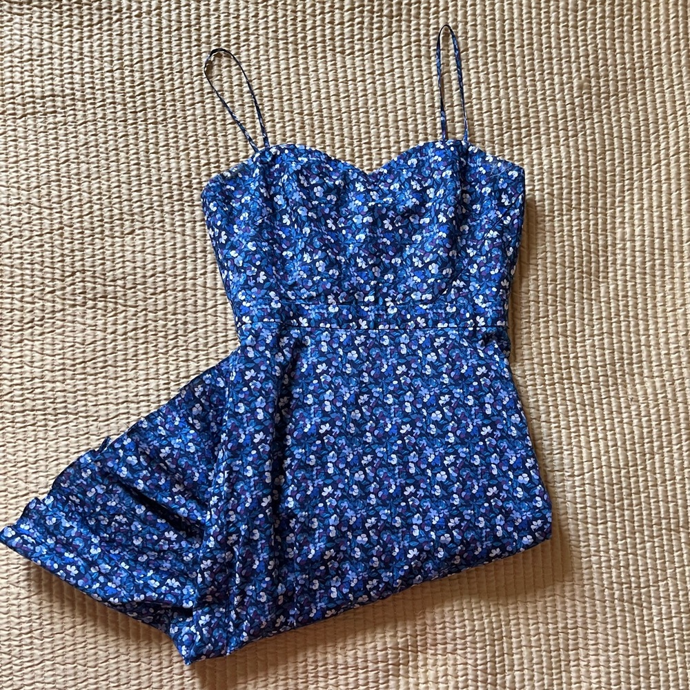 J. Crew Liberty Blue Floral Dress